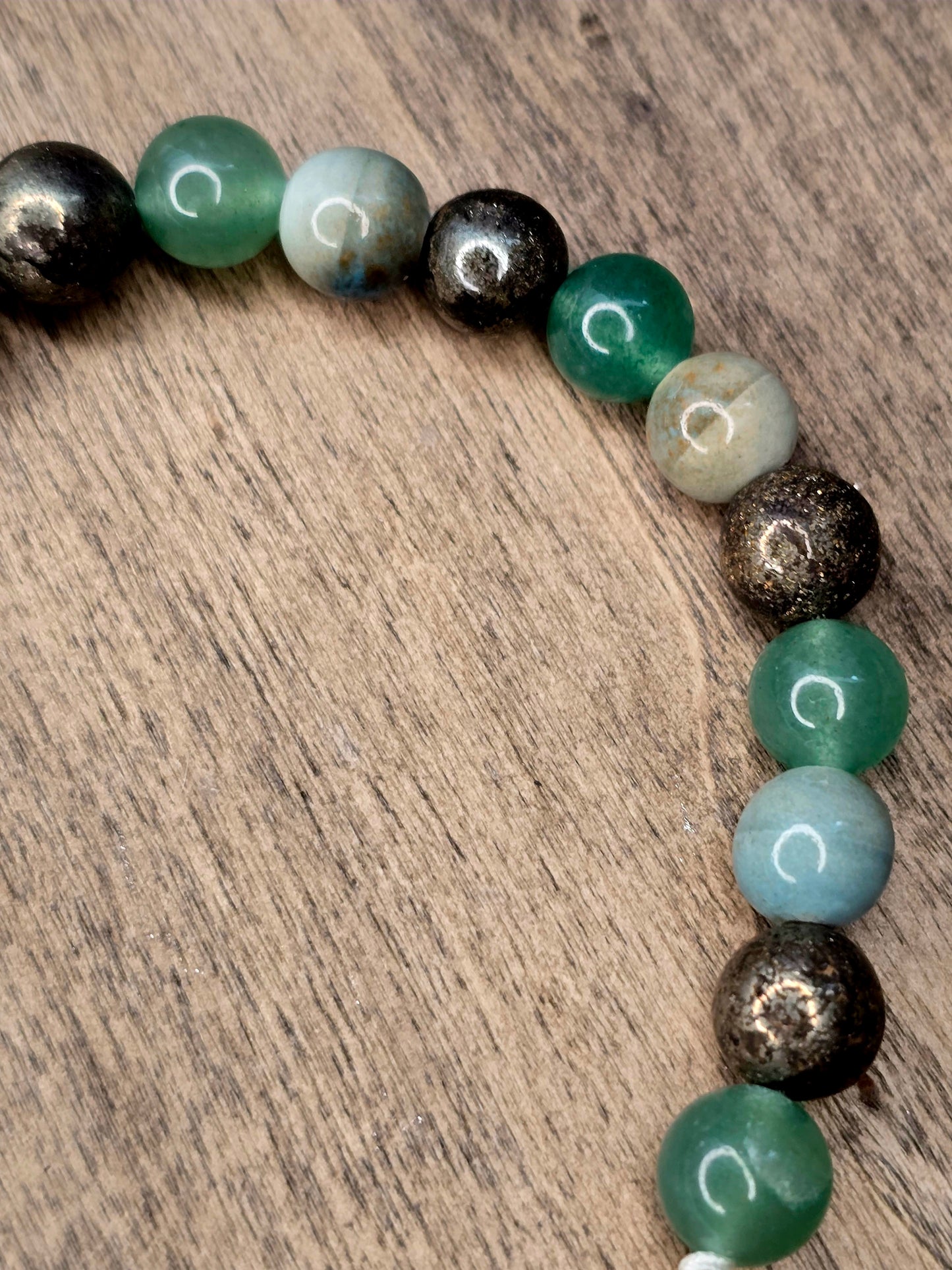Green Aventurine & Pyrite Bracelet | Prosperity & Opportunity