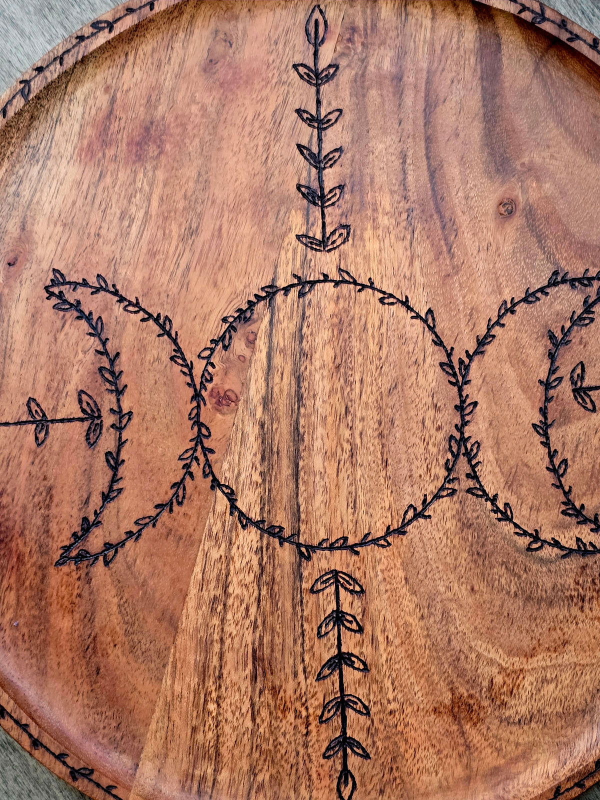 Botanical Triple Moon Offering Plate