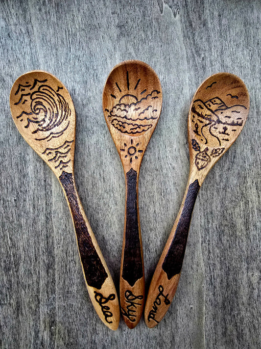 Sea, Sky, and Land Ritual Spoon Set