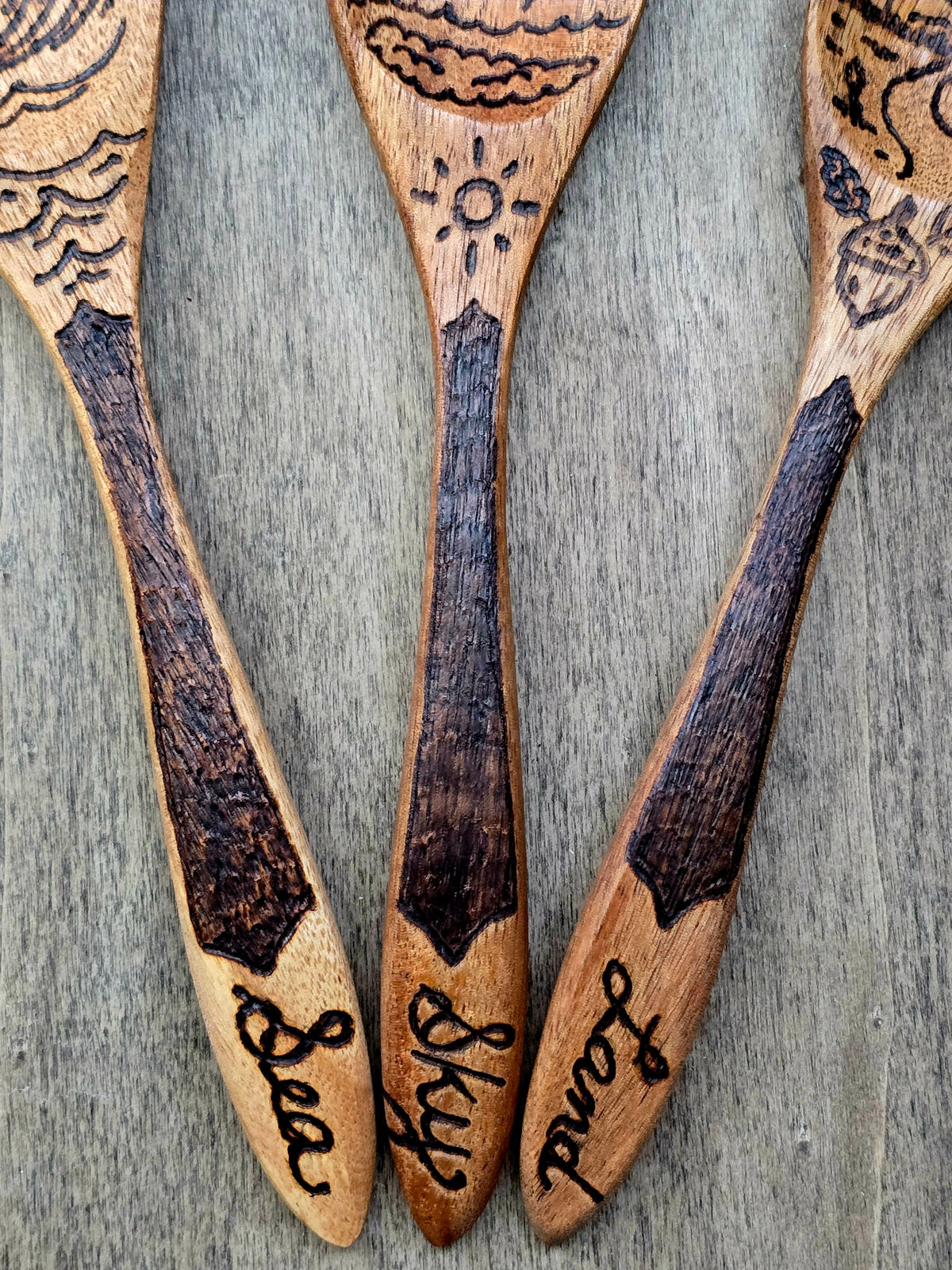 Sea, Sky, and Land Ritual Spoon Set