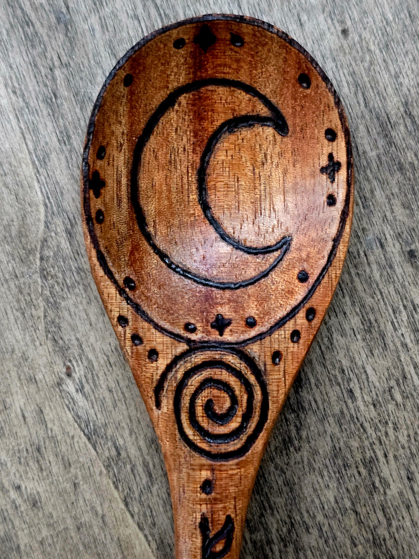 Triple Moon Ritual Spoon Set | Celestial Variant