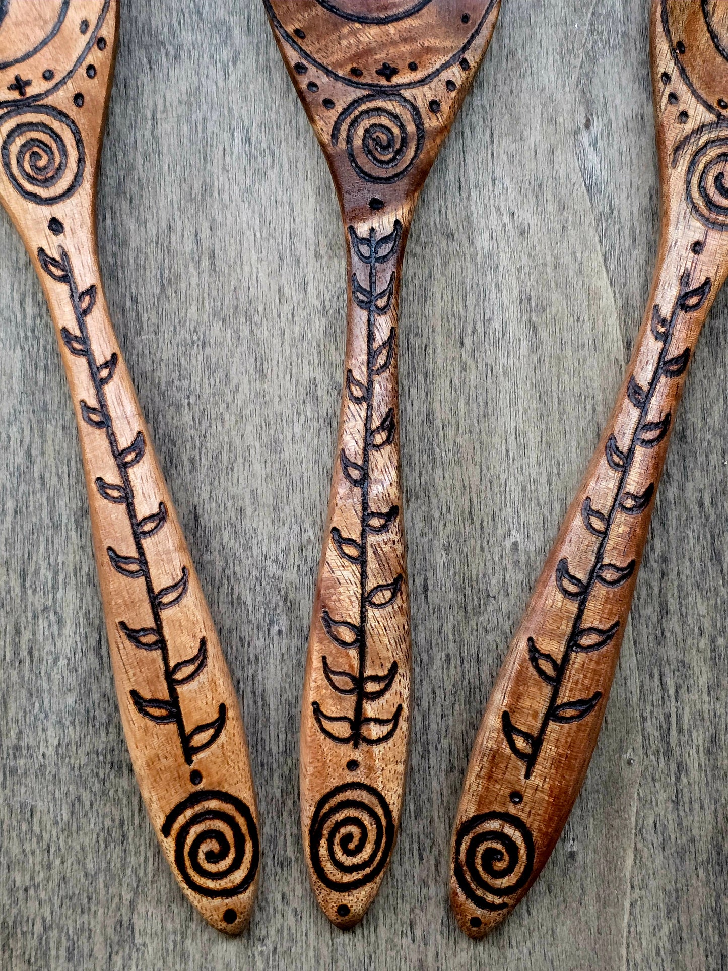 Triple Moon Ritual Spoon Set | Celestial Variant