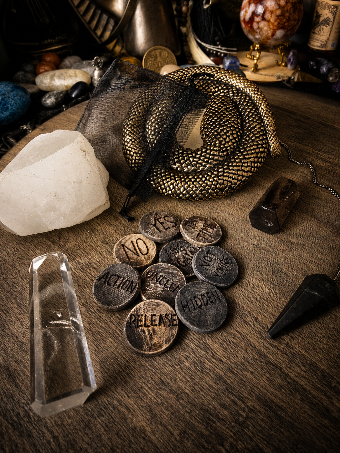 Ninefold Guidance Casting Set | Wooden Divination Tokens