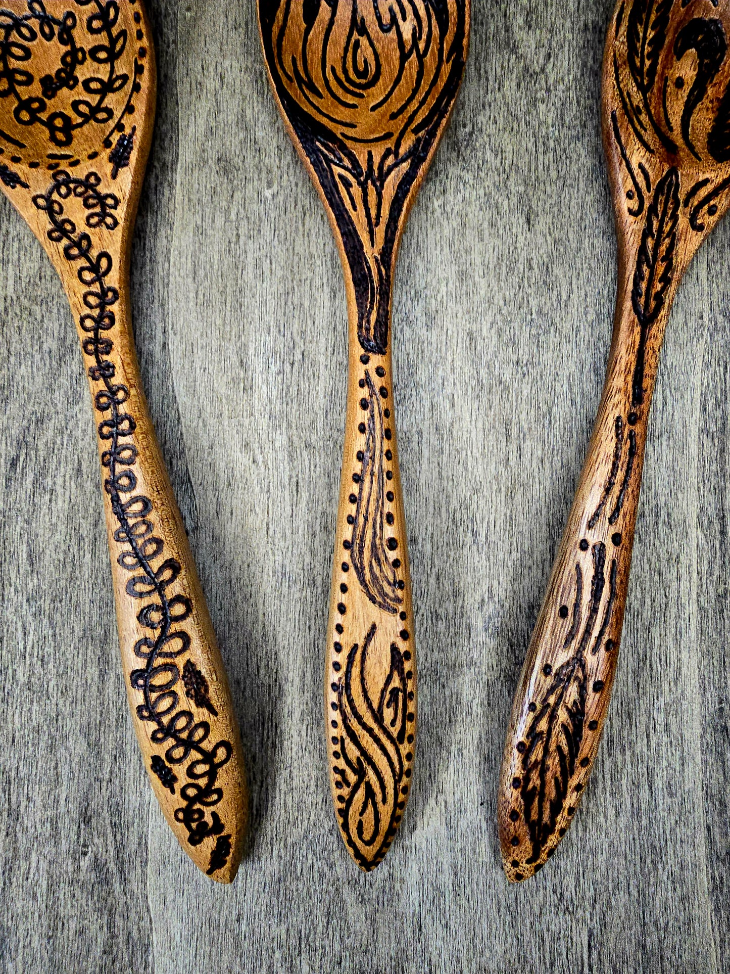 Beltane Ritual Spoon Set | Fire, Growth & Union