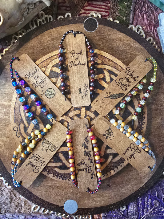 Complete Set of 6 Handburned Bookmarks