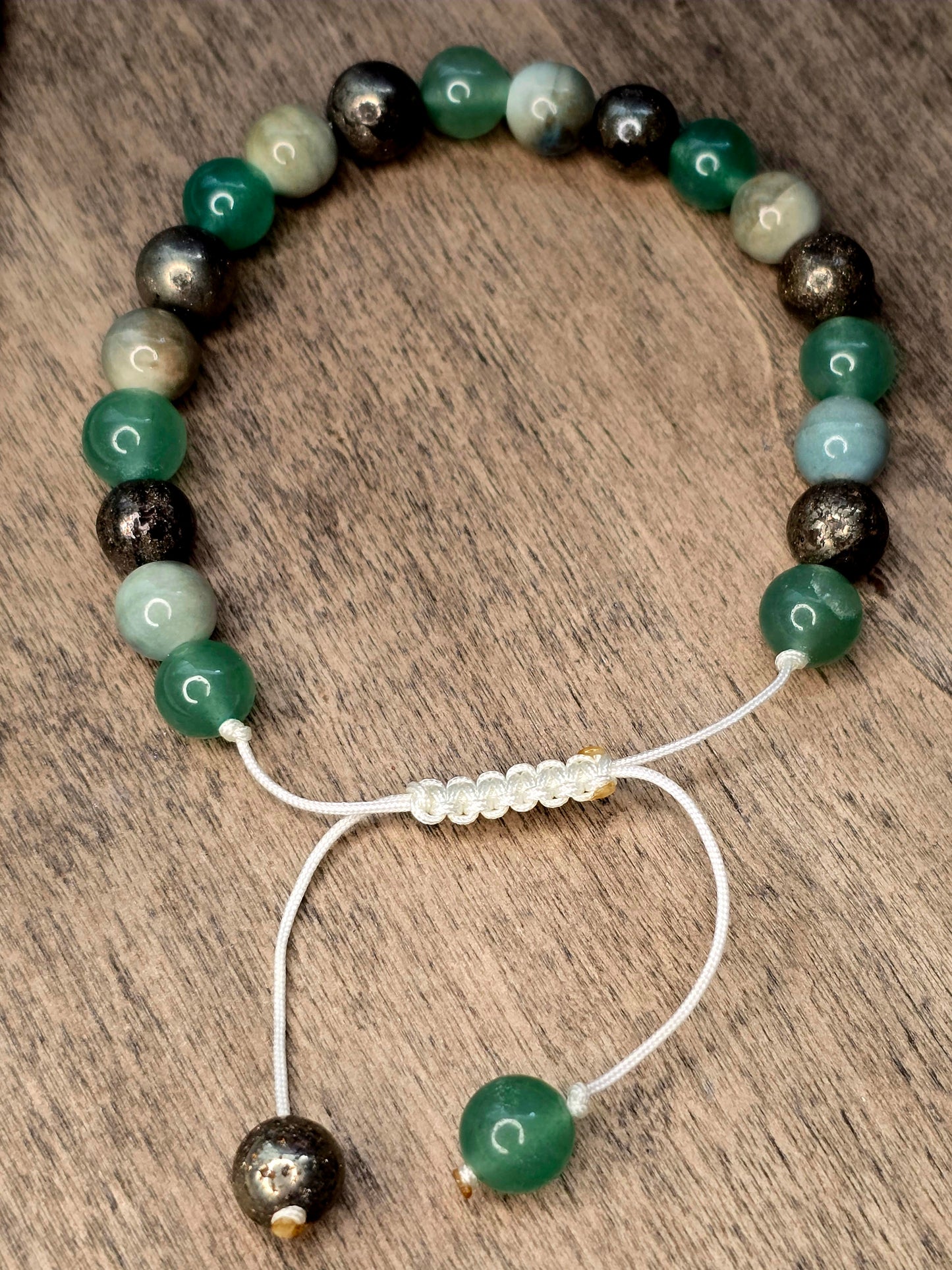 Green Aventurine & Pyrite Bracelet | Prosperity & Opportunity
