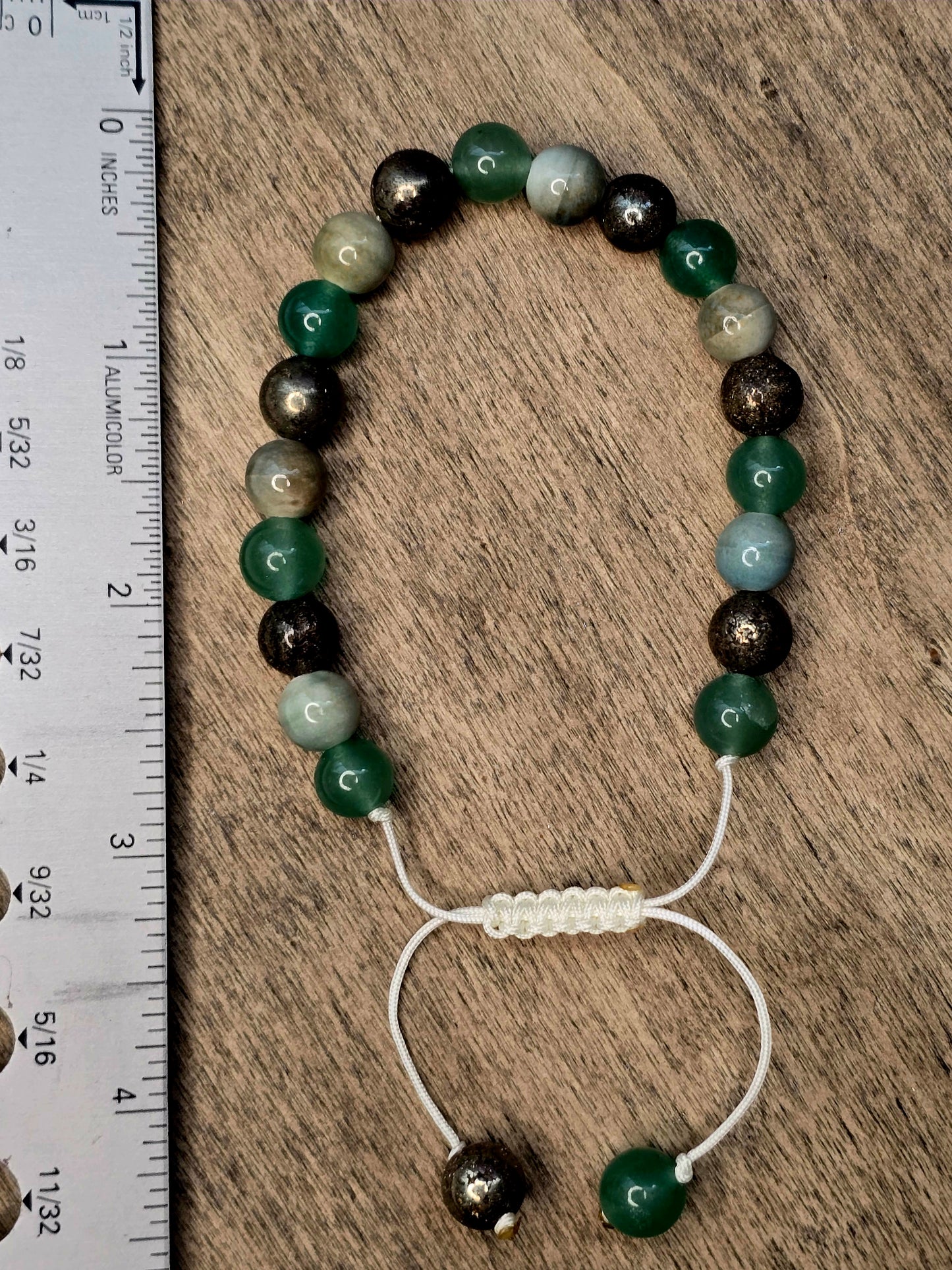 Green Aventurine & Pyrite Bracelet | Prosperity & Opportunity
