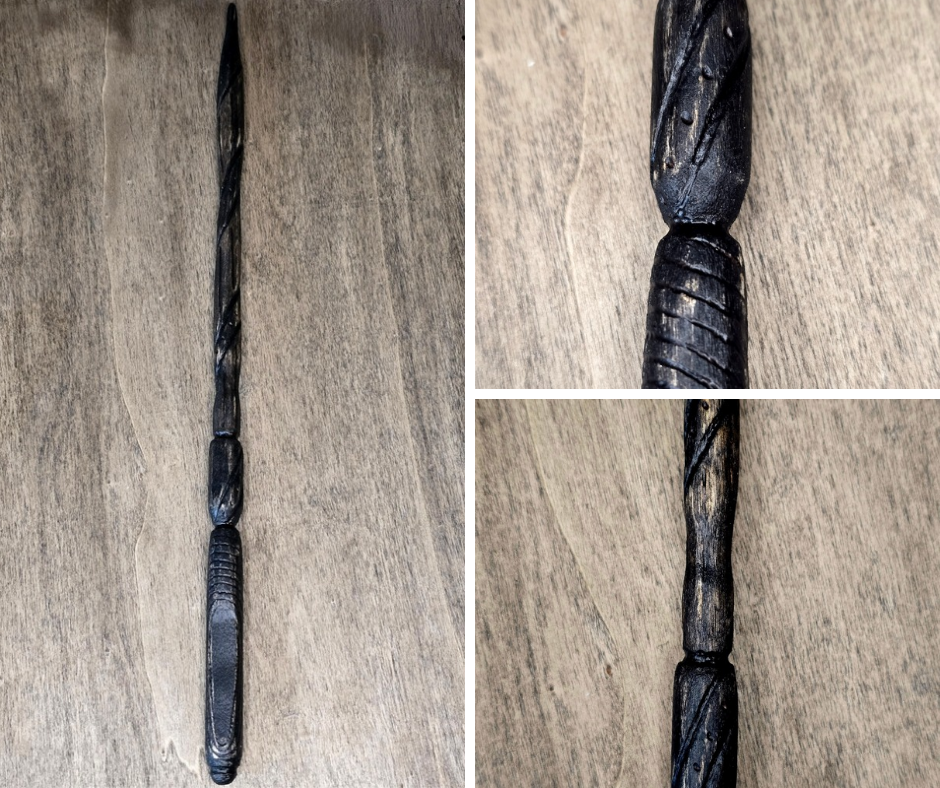 Ritual Wand | Shadow Spiral Wand
