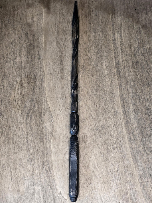 Ritual Wand | Shadow Spiral Wand