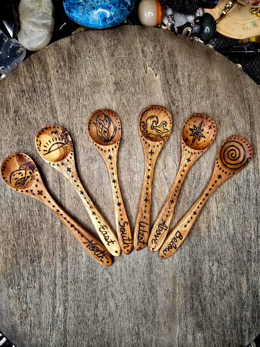 Six Directions Ritual Spoon Set | North, East, South, West, Above & Below