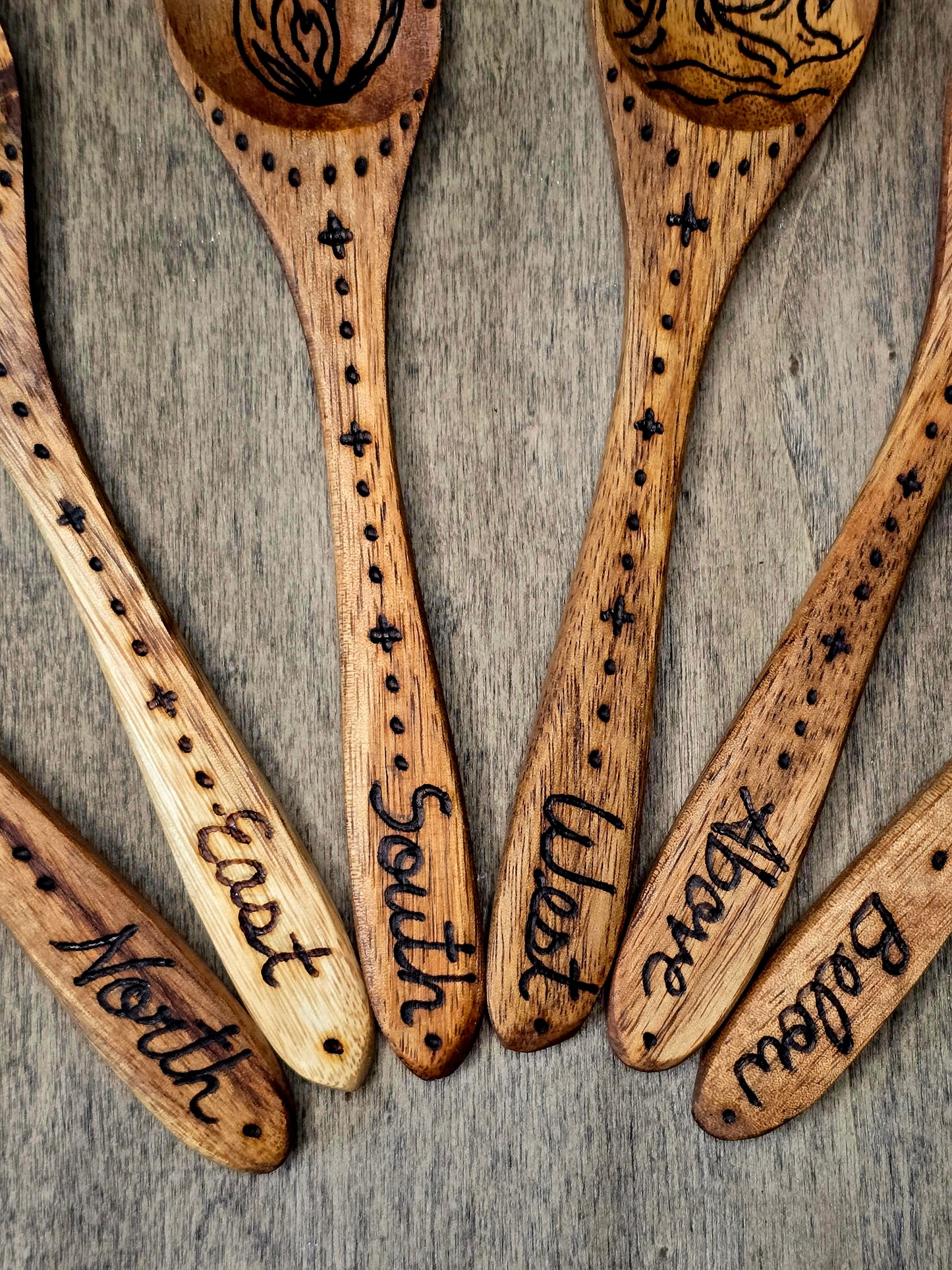 Six Directions Ritual Spoon Set | North, East, South, West, Above & Below