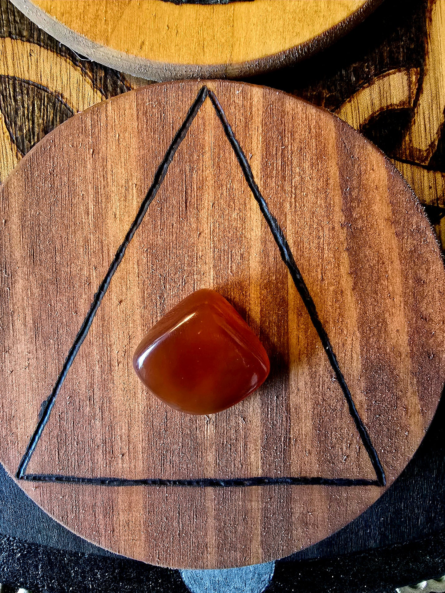 Five Element Altar Disc Set | Elemental Ritual Surfaces with Stones