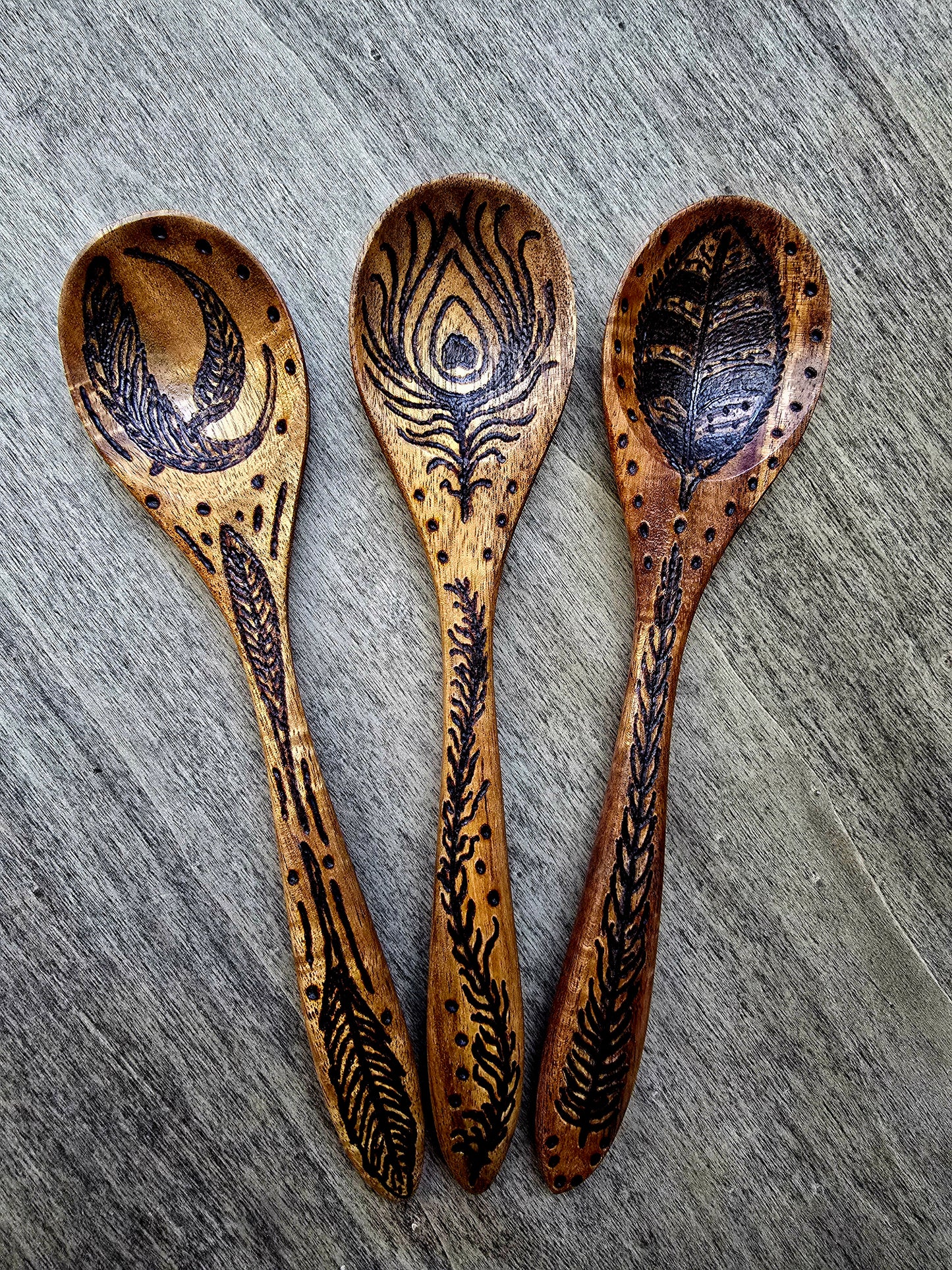Feather Spirit Ritual Spoon Set