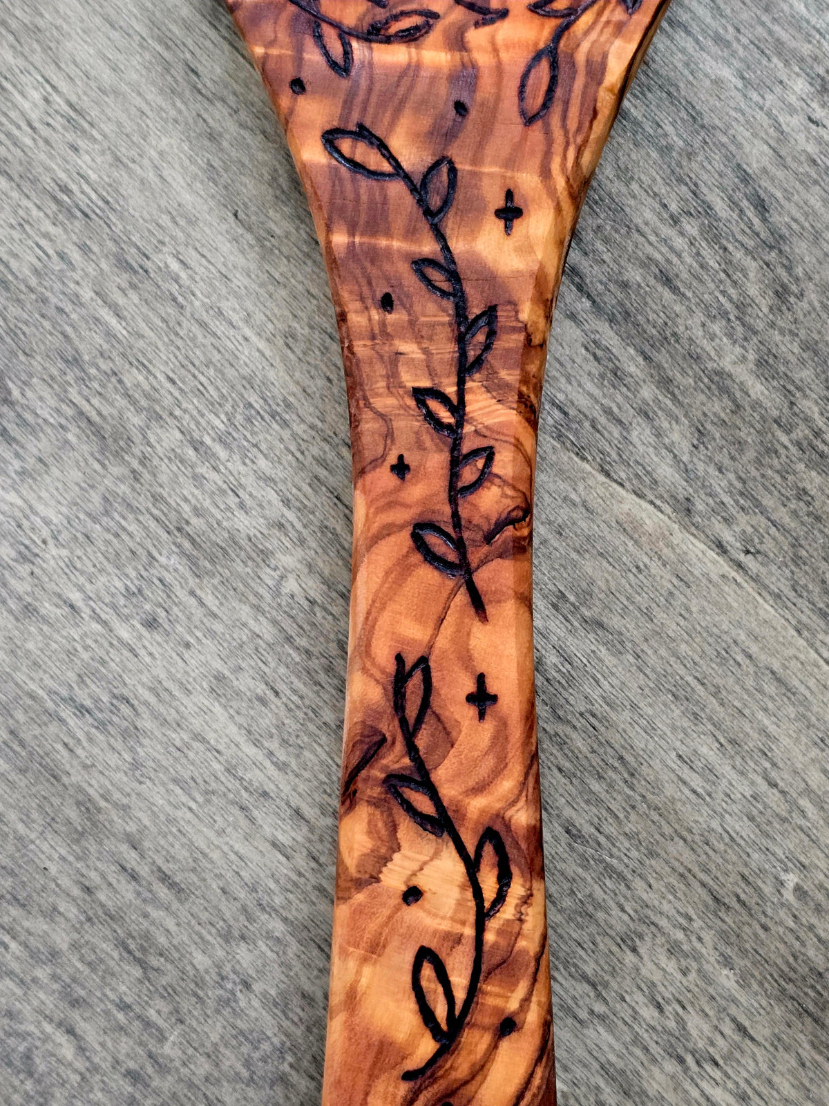 Between Moon and Water Kitchen Witch Spoon | Olive Wood