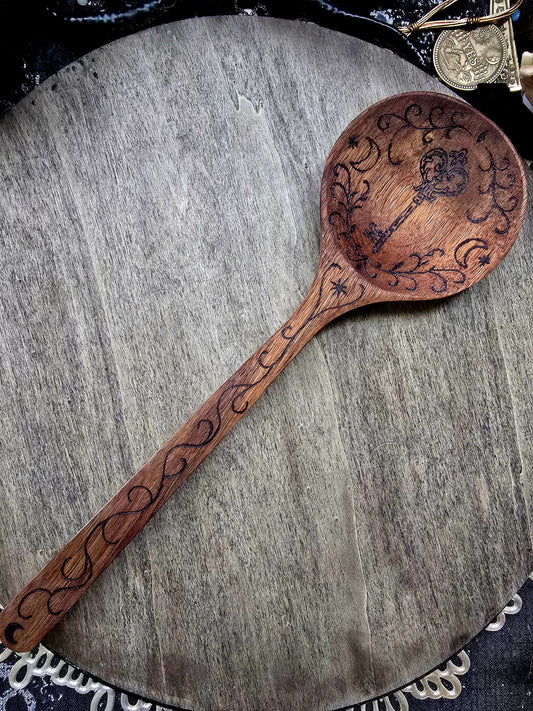 Hekate’s Key Kitchen Witch Spoon