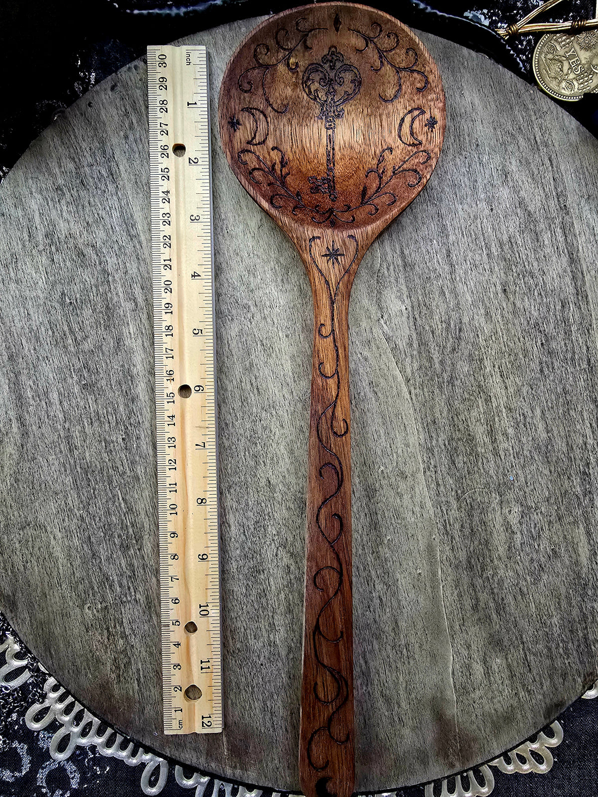 Hekate’s Key Kitchen Witch Spoon