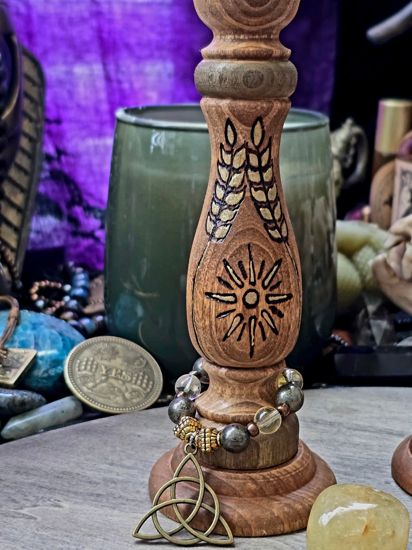 Lughnasadh Ritual Candle Holder Set