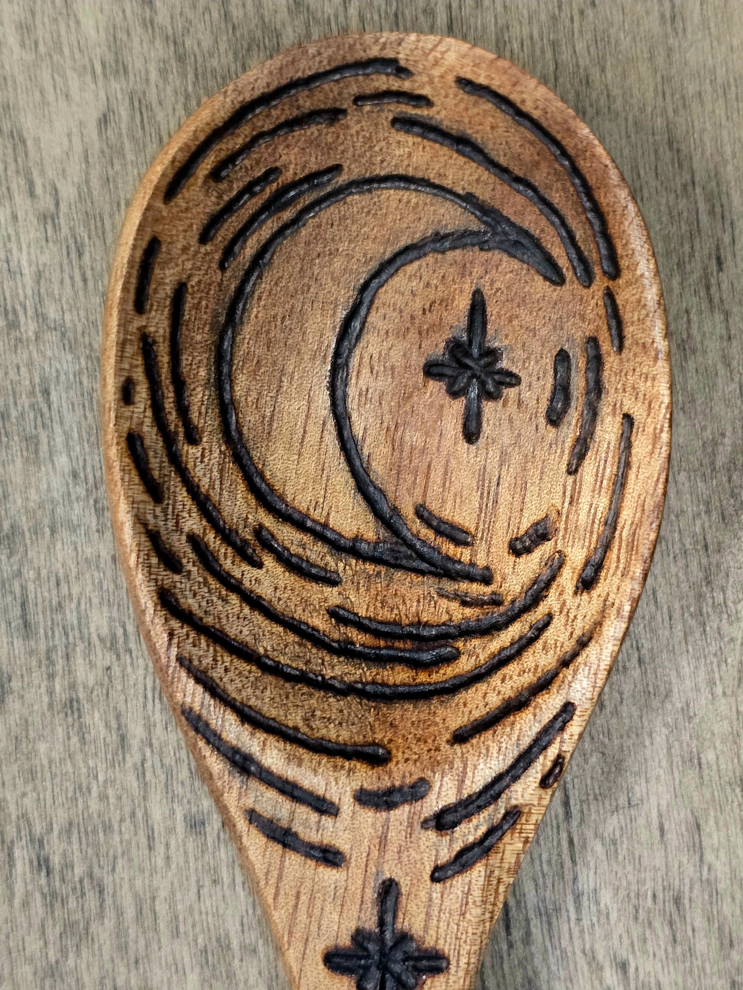 Ritual Spoon Set | Lunar Spiral, Triple Moon, and Solar Eclipse