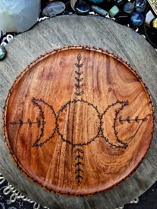 Botanical Triple Moon Offering Plate
