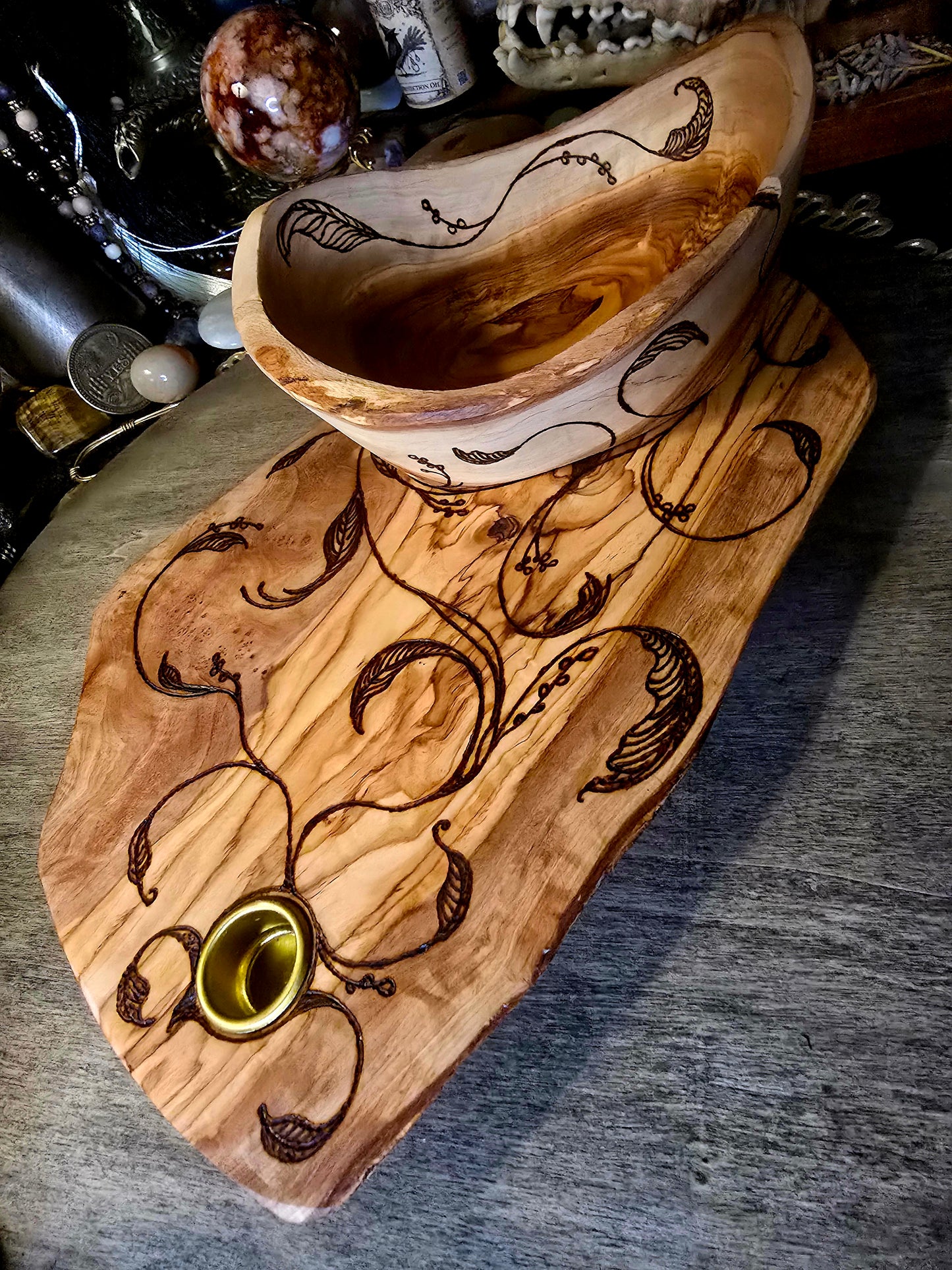 Olivewood Ritual Hearth Set