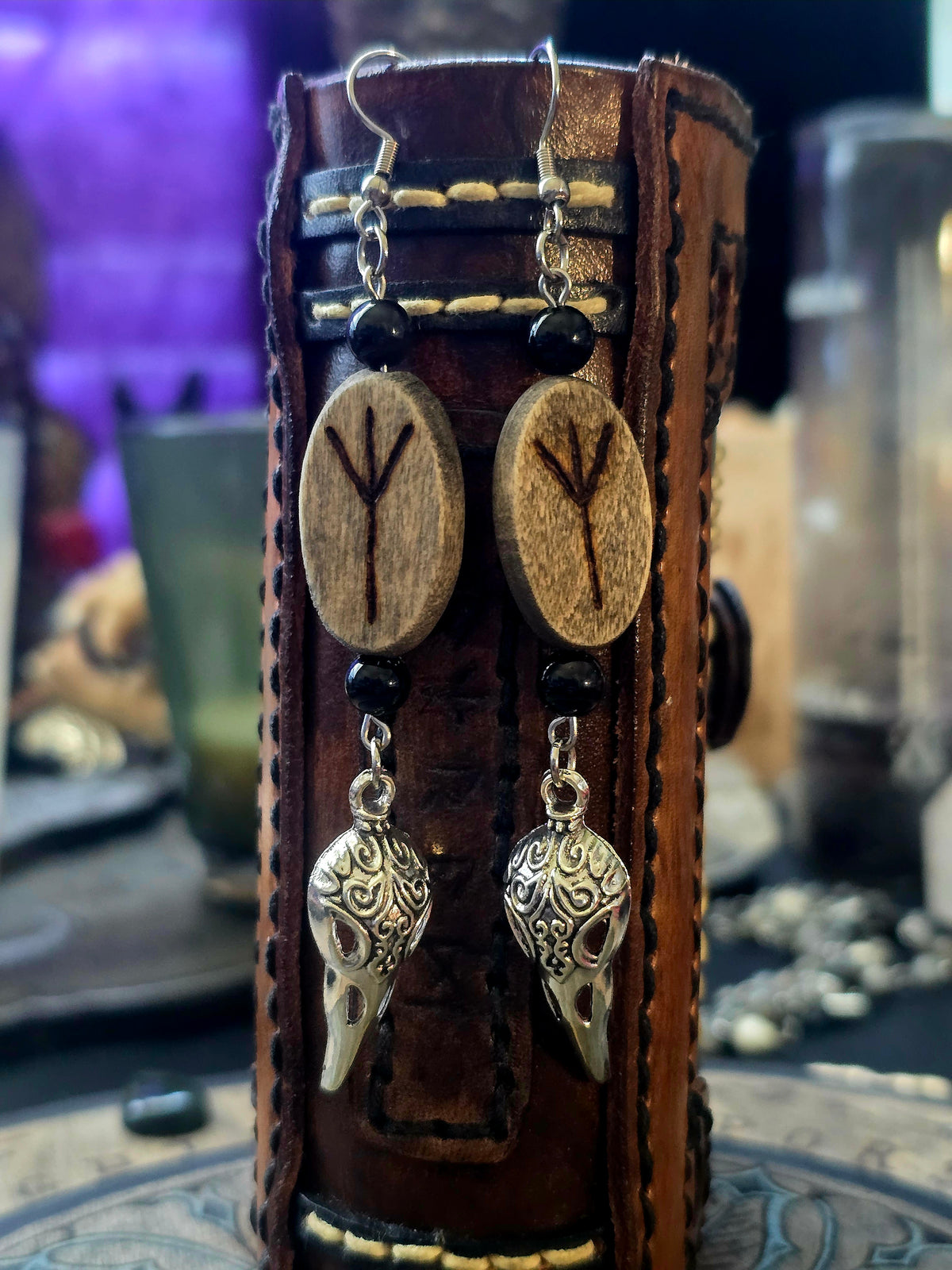 Algiz Protection Ritual Earrings