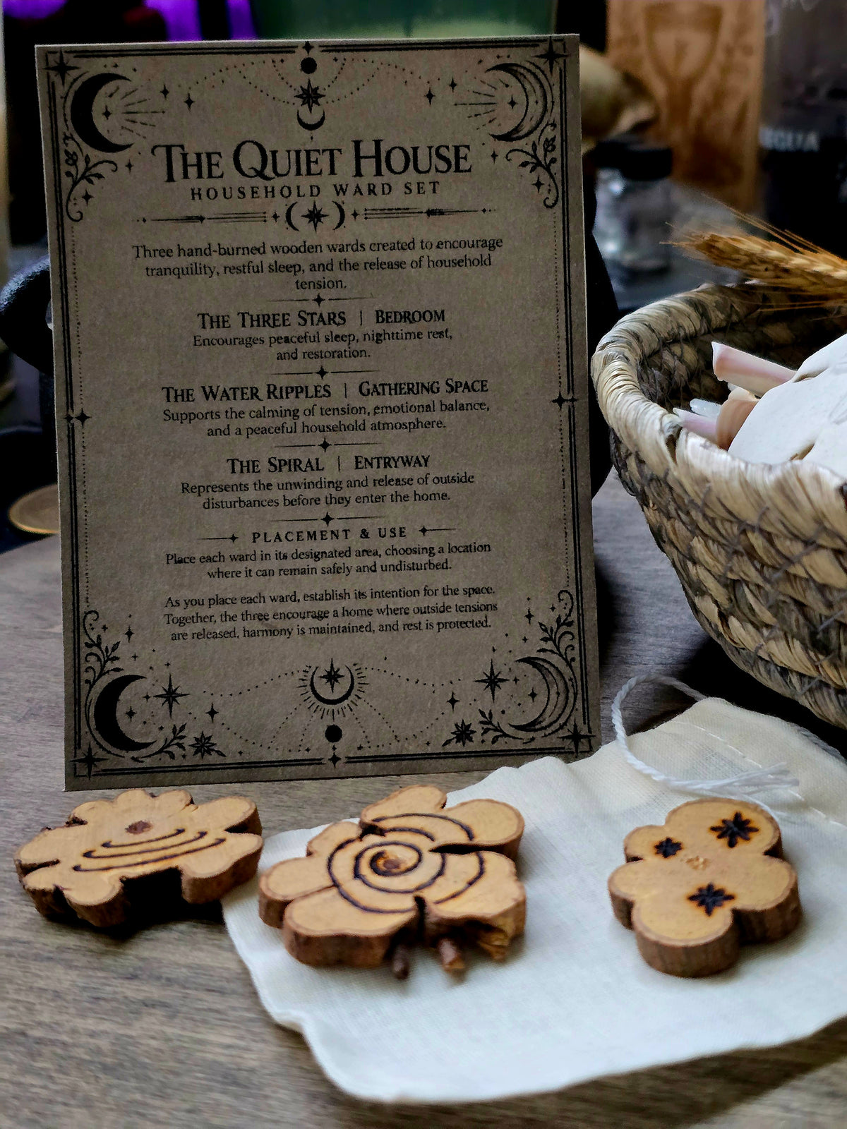 The Quiet House | Hand-Burned Household Ward Set | Made to Order