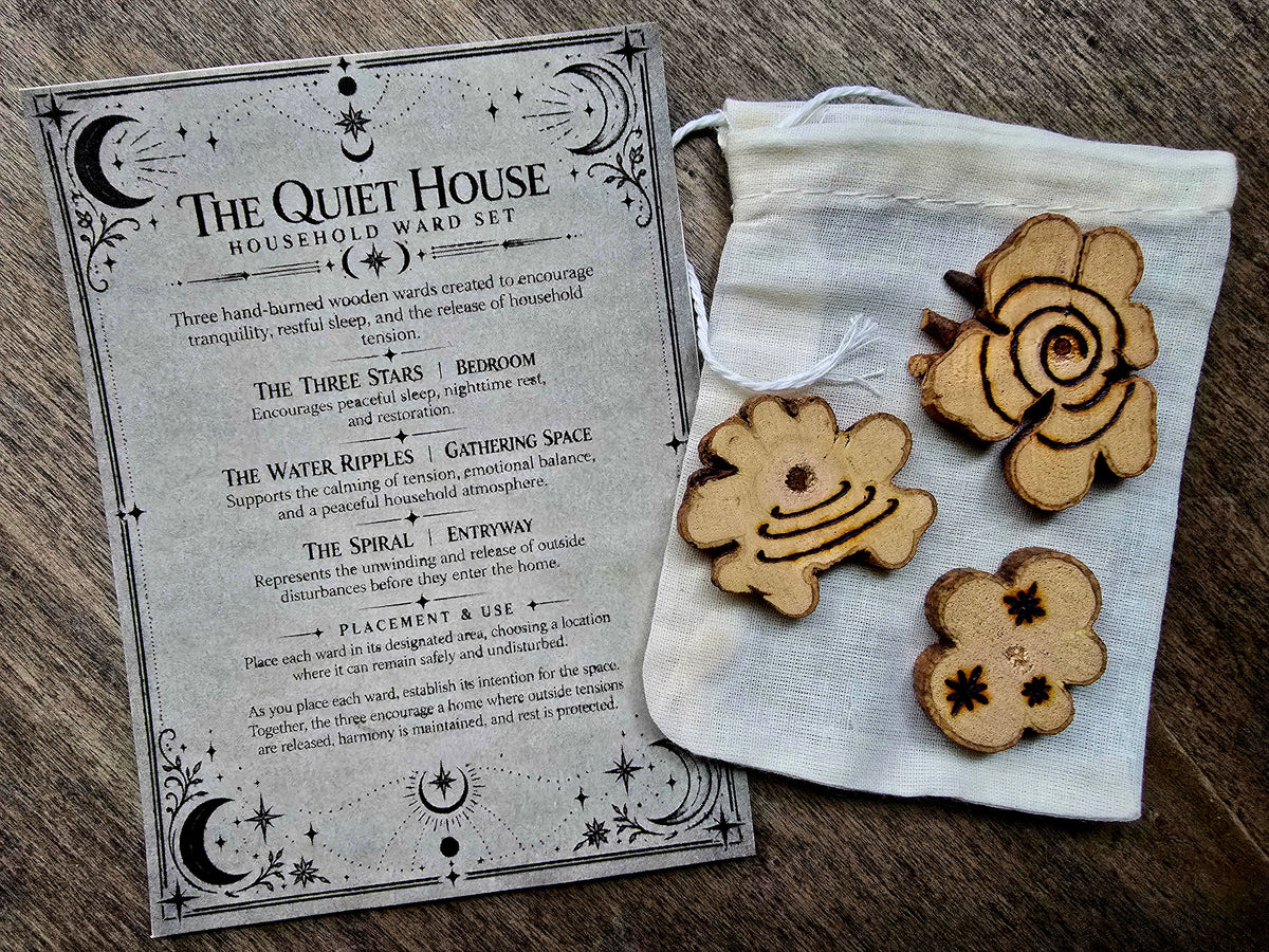 The Quiet House | Hand-Burned Household Ward Set | Made to Order