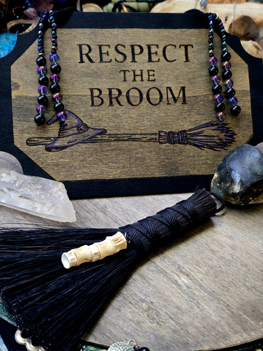 Respect the Broom Hanging Sign | Midnight Variant