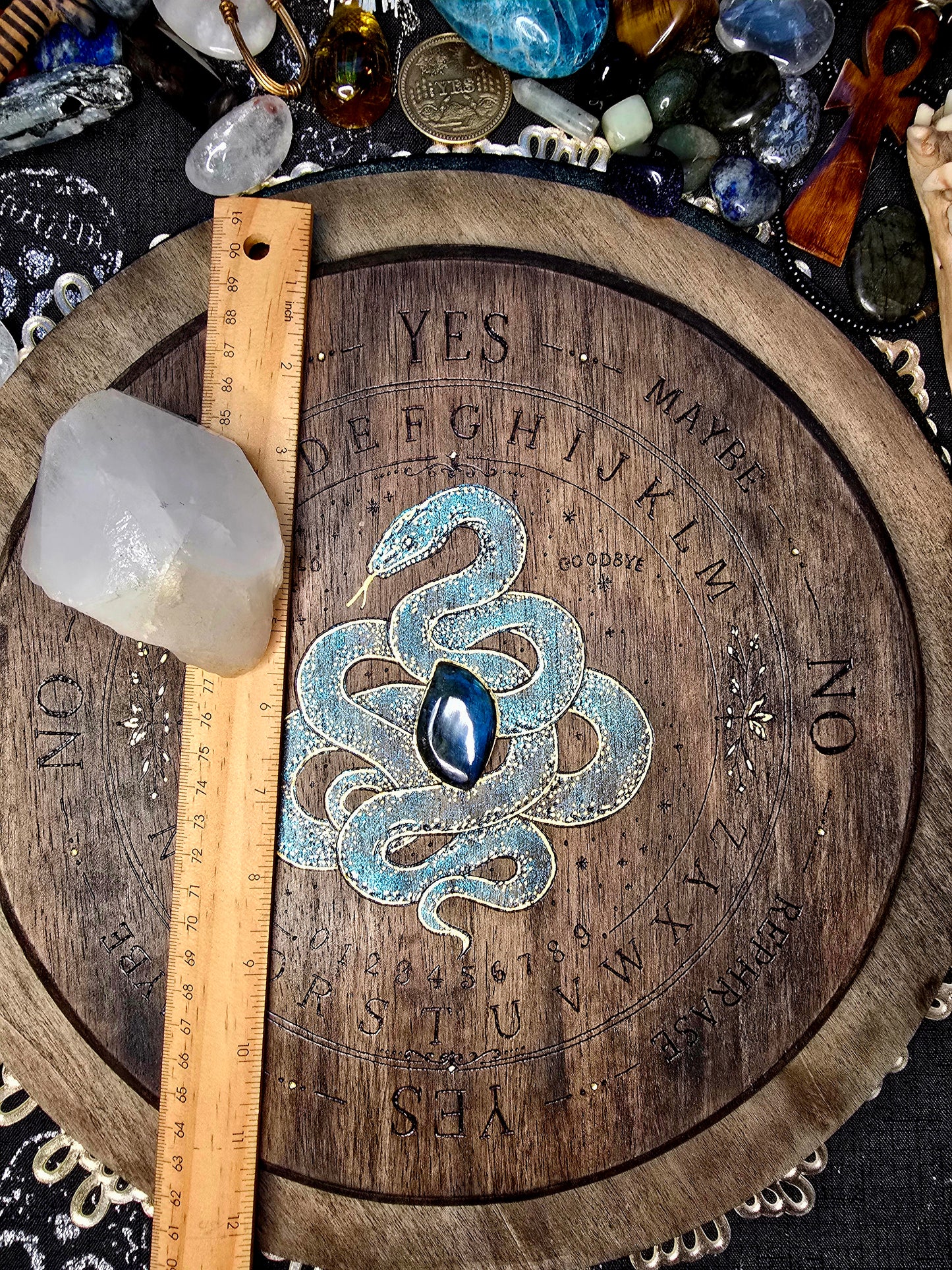 Serpent Gate Pendulum Spirit Board | Handburned Divination Board