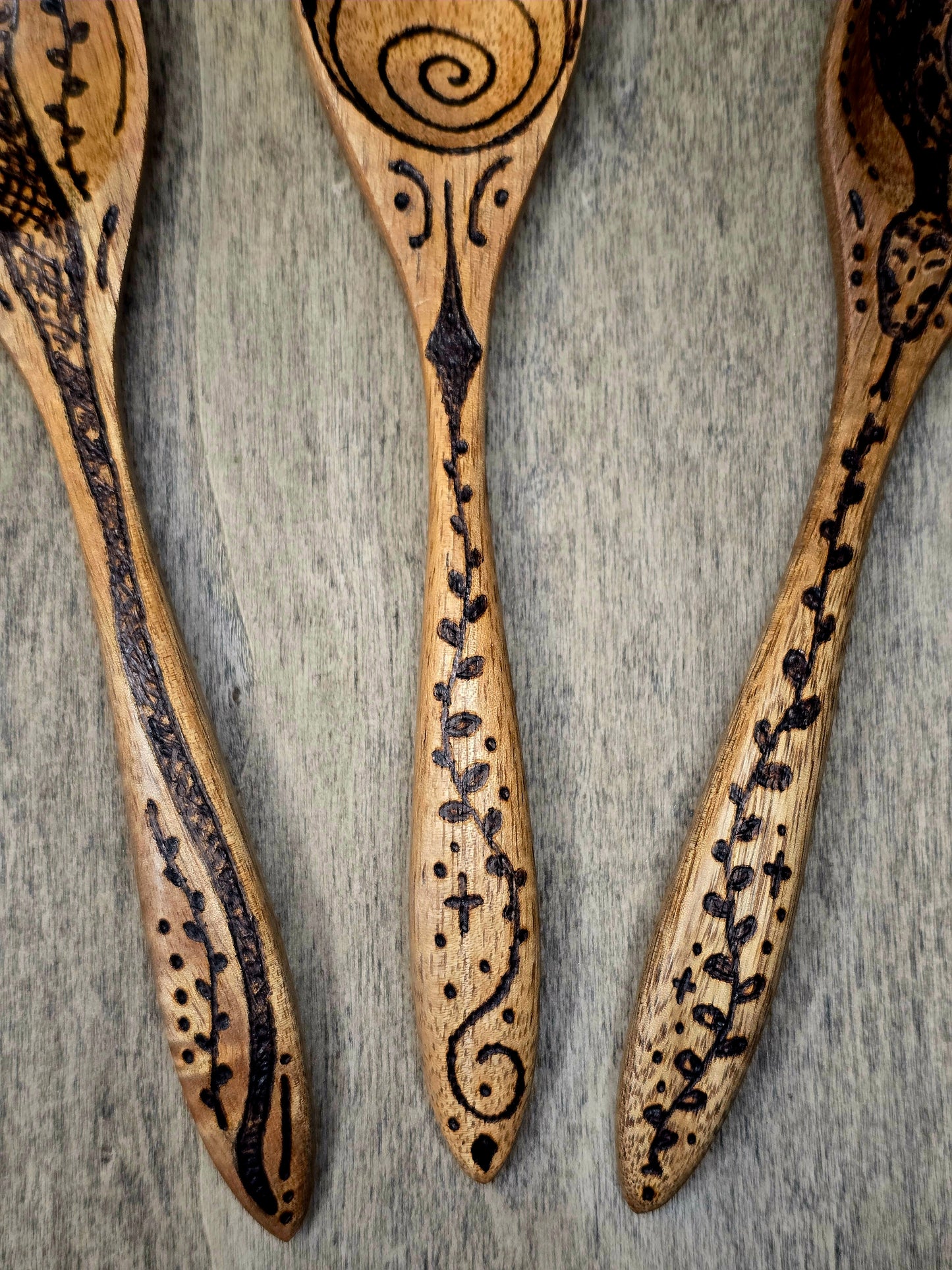 Ritual Spoon Set | Serpent Spiral Transformation Trio