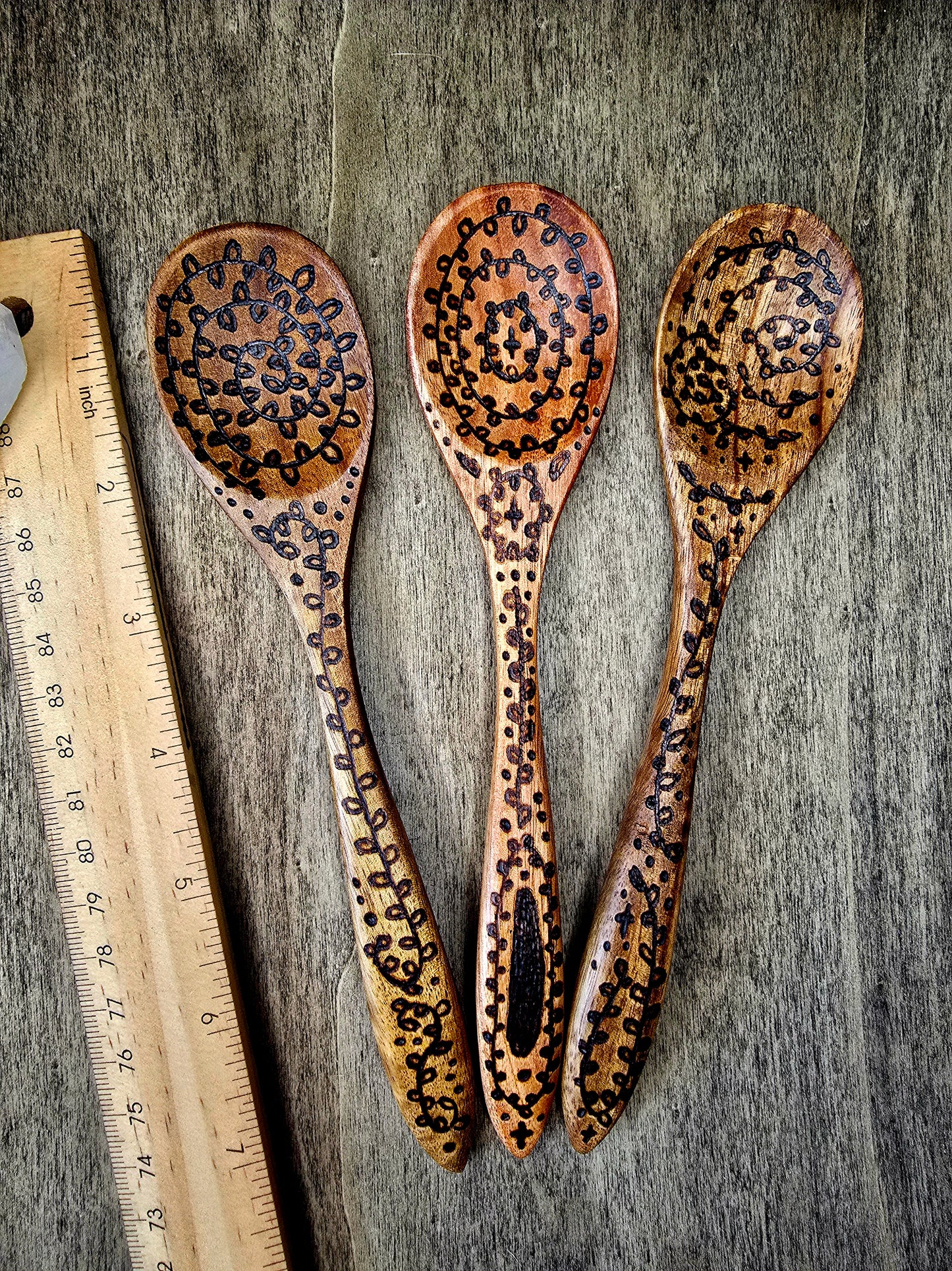 Ritual Spoon Set | Threefold Spiral Working Trio