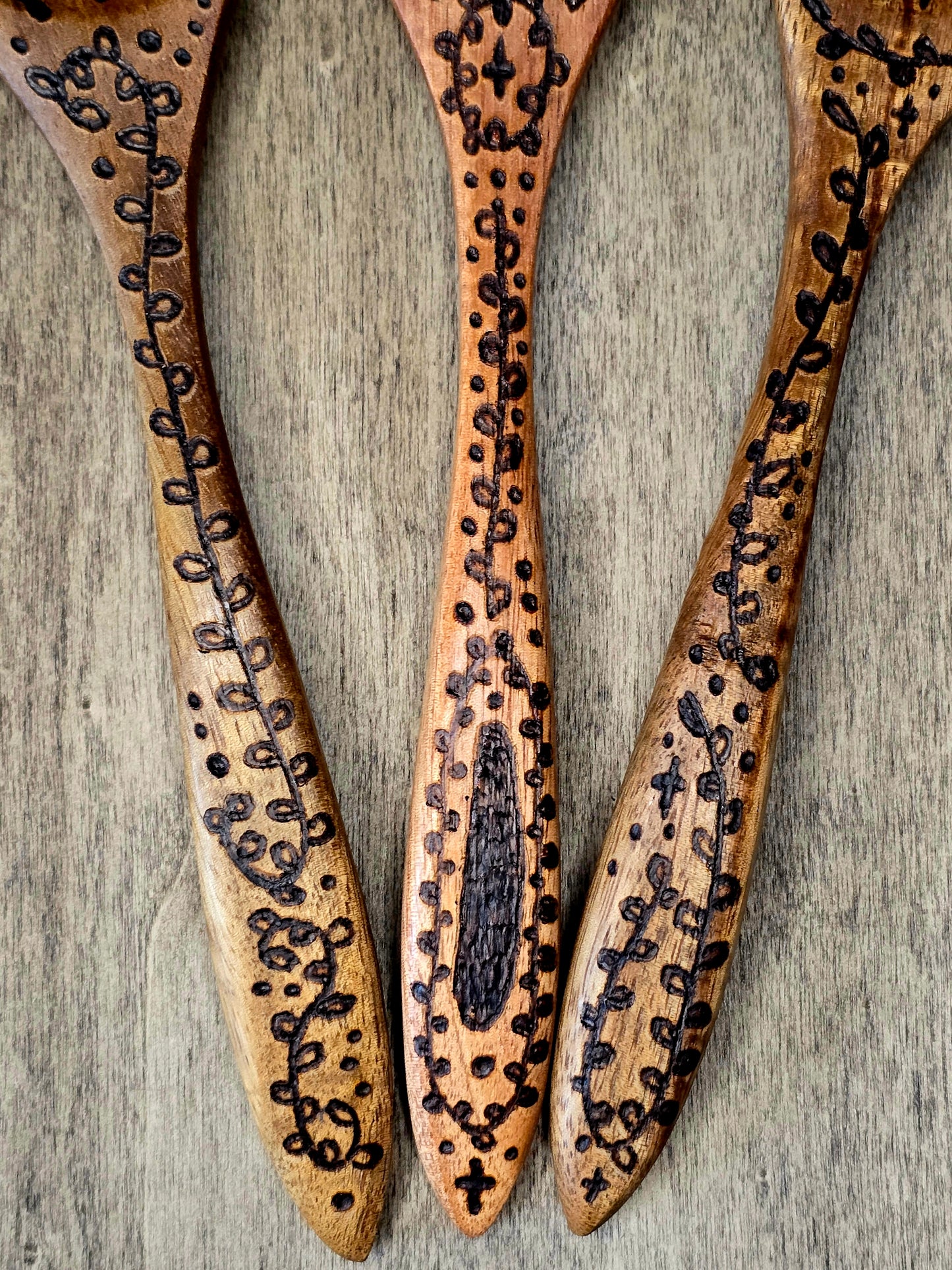 Ritual Spoon Set | Threefold Spiral Working Trio