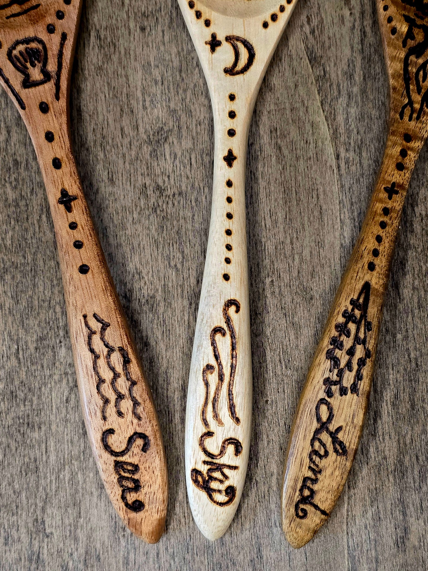 Sea, Sky, and Land Ritual Spoon Set