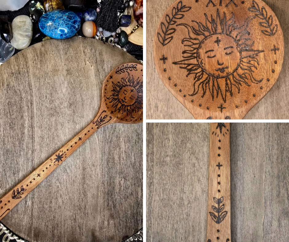 The Sun Tarot Kitchen Witch Spoon