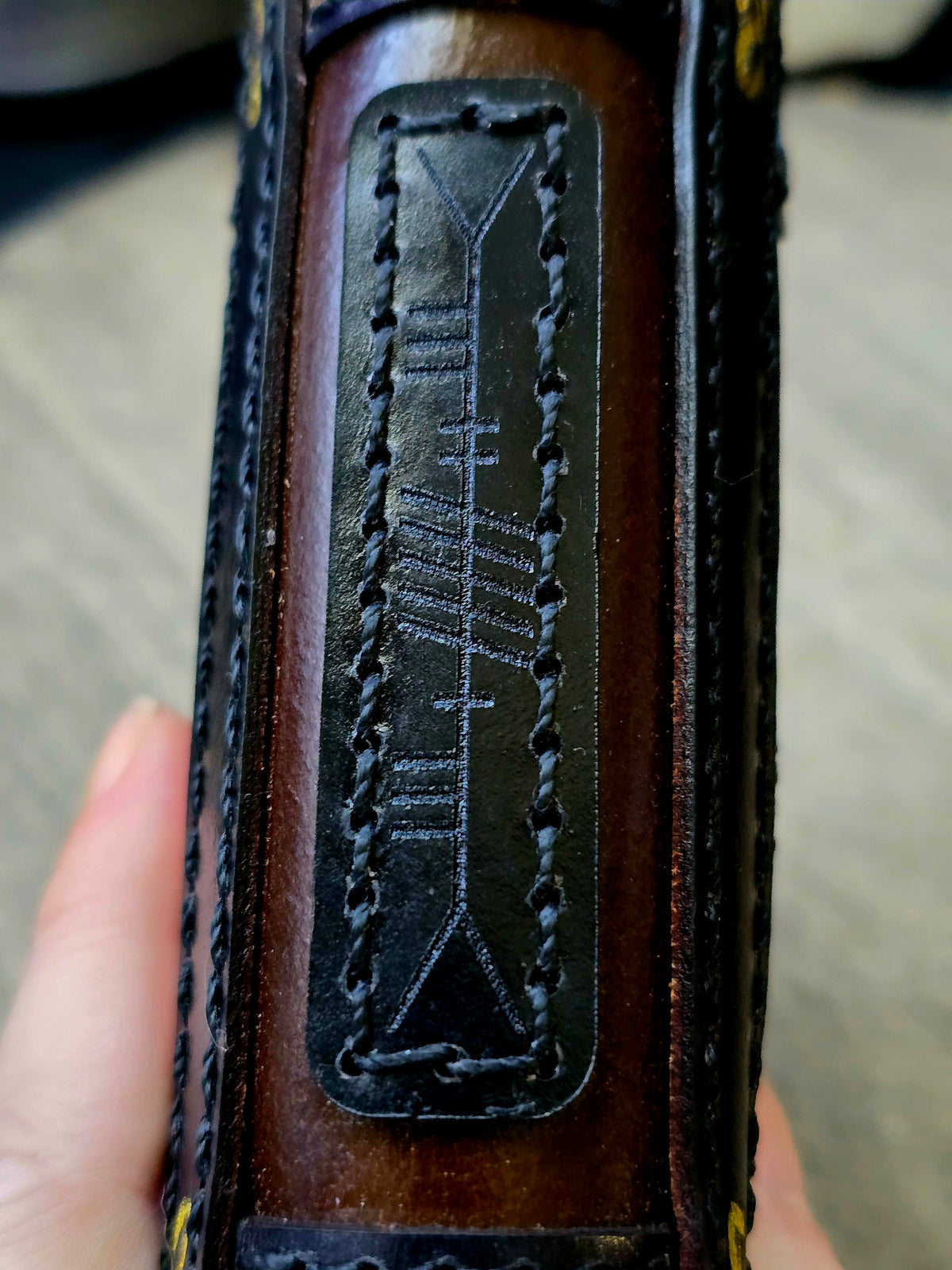 Celtic Triskele Leather Tarot Card Holder