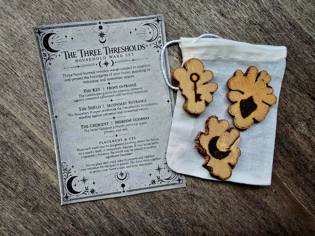 The Three Thresholds | Hand-Burned Household Ward Set | Made to Order