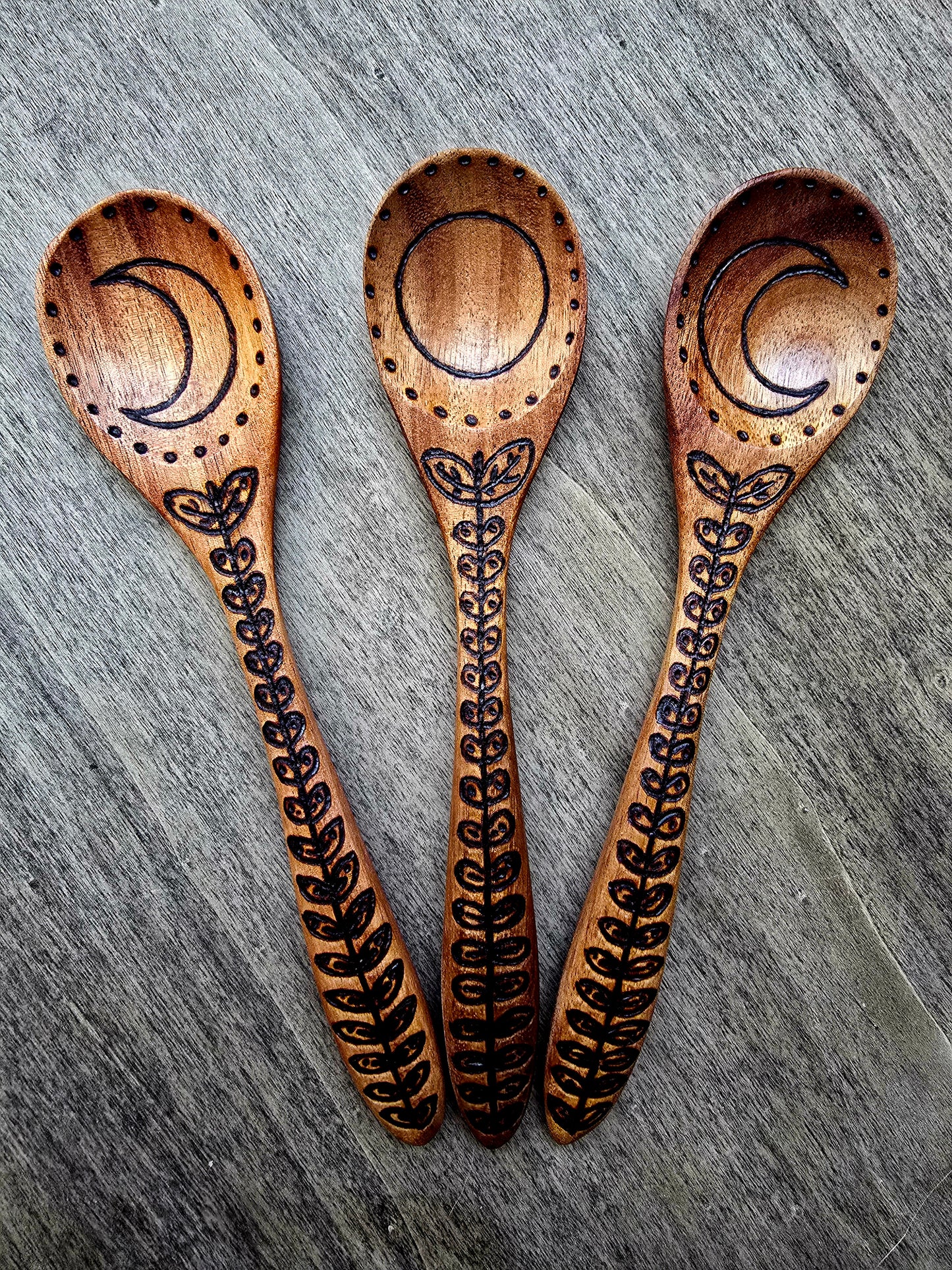 Triple Moon Ritual Spoon Set
