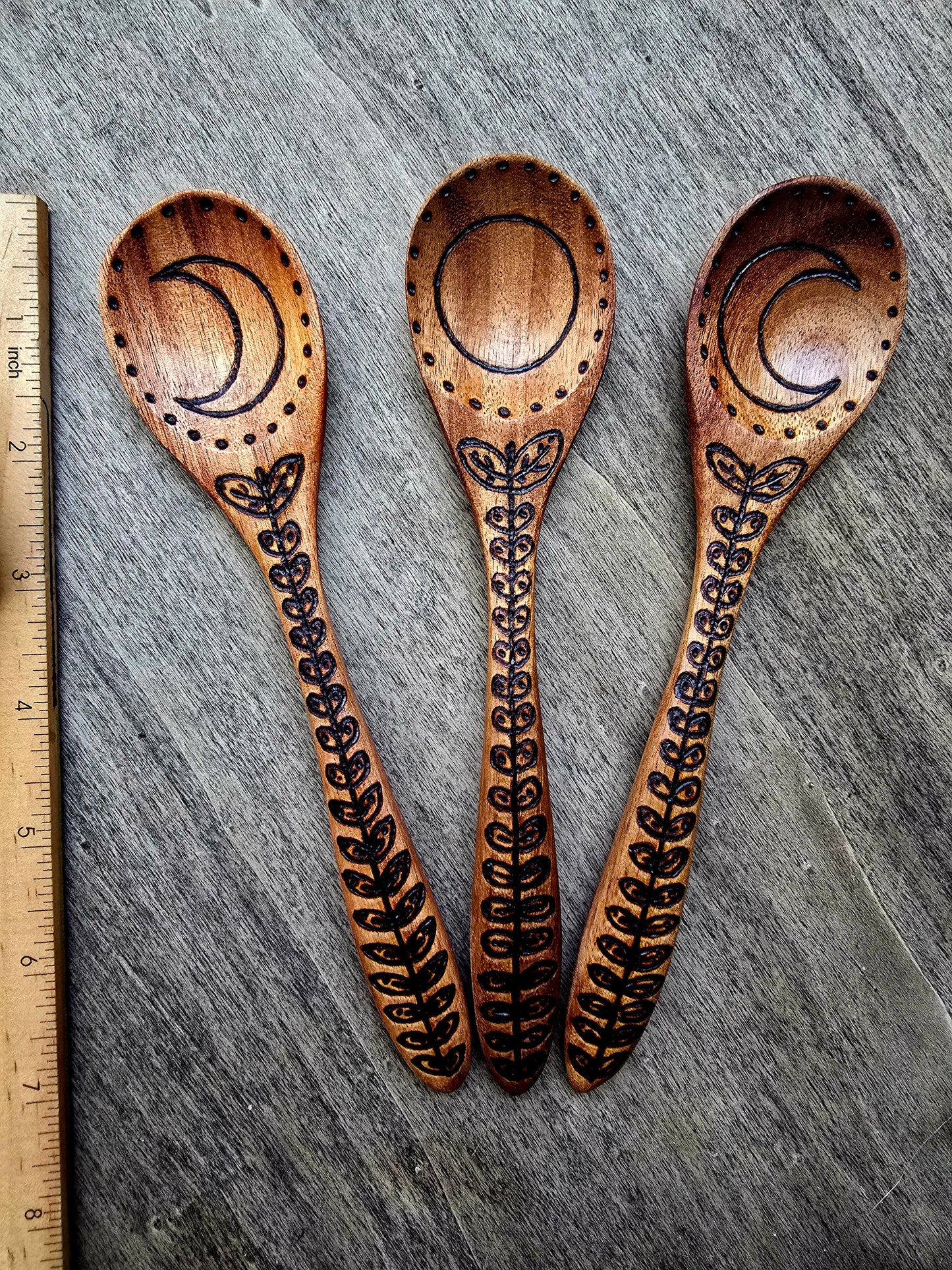 Triple Moon Ritual Spoon Set