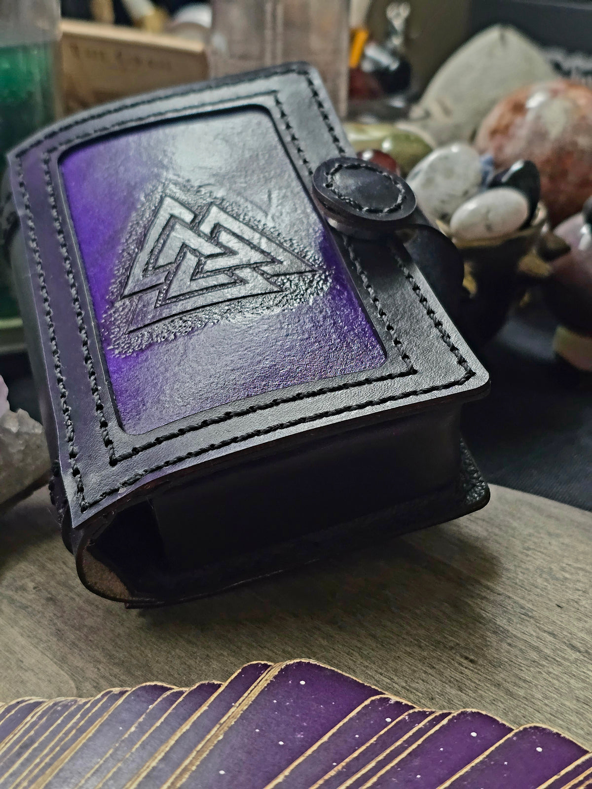 Valknut | Handcrafted Leather Tarot Card Holder
