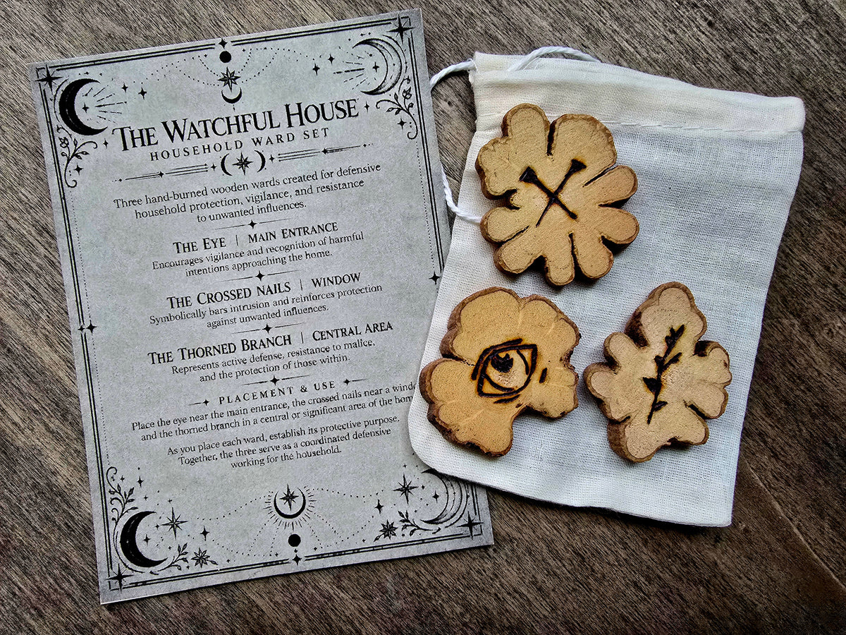 The Watchful House | Hand-Burned Household Ward Set | Made to Order