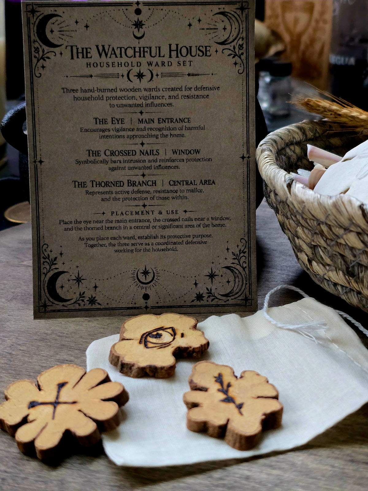 The Watchful House | Hand-Burned Household Ward Set | Made to Order