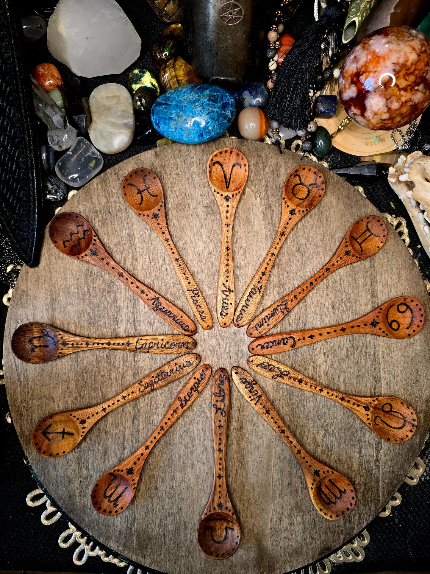 Complete Zodiac Ritual Spoon Collection | Twelve Astrological Signs
