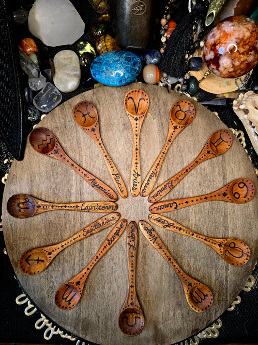Complete Zodiac Ritual Spoon Collection | Twelve Astrological Signs